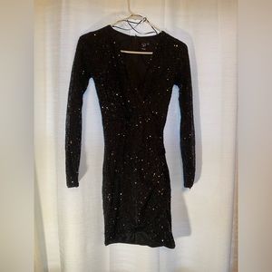 Black Windsor body-con sequin dress